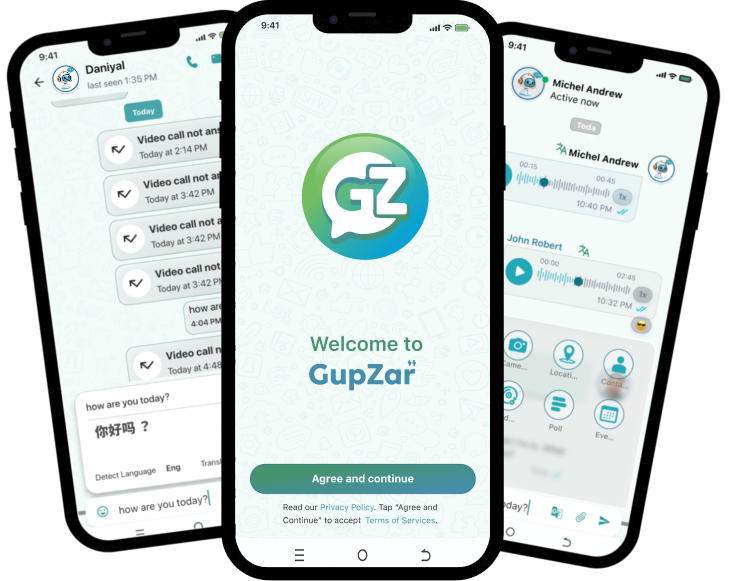 GupZar mobile app preview
